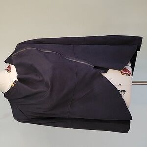 Oliver by Esco Anthropology black asymetrical drape top shirt.  Size Large.